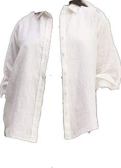 Linen Shirt With Roll-up Sleeves For Summer, Summer Linen Shirt With Roll-up Sleeves, Classic Linen Shirt With Button Cuffs, Casual Linen Shirt With Placket, Linen Shirt With Placket For Casual Gatherings, Classic Unstructured Linen Shirt, Classic Linen Tops With Button Cuffs, Classic Linen Top With Button Cuffs, Solid Color Shirt With Relaxed Fit For Layering