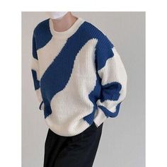 Great Shopping 2022 Autumn and Winter O Collar Knitting Men's Pullover Men's Oversize Sweater, Fashion Women's Sweaters Mens Oversized Sweater, Harajuku Male, Casual Harajuku, Knitwear Trends, Pull Oversize, Jersey Vintage, Style Hip Hop, Sweater For Men, Autumn Clothes