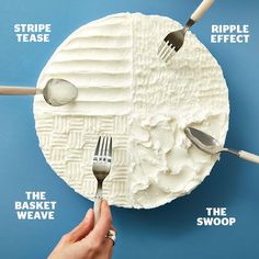 an image of a plate with forks and spoons on it that reads, 7 fun ways to ice a cake article from today's parent