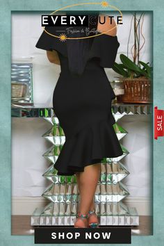 Casual Solid Patchwork Backless Oblique Collar Irregular Dress Dresses Black Dress With Asymmetrical Hem, Black Asymmetrical Hem Dress, Wholesale Fashion, Dresses Online, Buy Now, Collar, Dresses, Patchwork