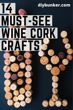 wine corks are arranged in the shape of numbers