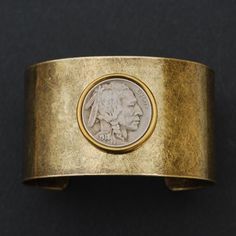 You are looking at a gorgeous cuff bracelet, set with an authentic United States 1913 ~ 1938 Indian Head Buffalo Nickel 5 Cent Coin, showing OBVERSE in front. You need to pick a year from drop-down menu The coin is average circulated and in great condition. The bracelet is about 1.5" wide, 6" around the metal part, 1" open, and made of solid brass with antique finish. I only use those coins with readable date, always keep their original numismatic value, and never try to clean the coin. I hope y Classic Brass Bangle Cuff Bracelet, Antique Adjustable Cuff Bracelet For Formal Occasions, Antique Stamped Cuff Bracelet For Formal Occasions, Classic Brass Cuff Bracelet For Formal Occasions, Classic Engraved Cuff Bracelet, Classic Engraved Cuff Bracelets, Classic Brass Cuff Bracelet As Gift, Vintage Bronze Cuff Bracelet For Formal Events, Antique Brass Cuff Bracelet Collectible