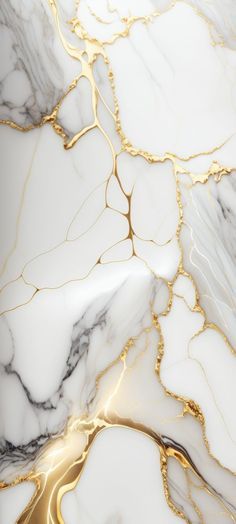 white and gold marble wallpaper with golden lines