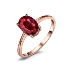 Genuine 1 Carat Garnet 10k Rose Gold Oval Solitaire January Birthstone Ring ~ Dainty Engagement / Minimalist Fashion New! Retail Price: $129 Metal: Solid 925 Sterling Silver Finish: Rose Gold Hallmark: Stamped 925 Stone: Natural Garnet Stone Size: 8x6mm Stone Weight: 1.16 Carats Stone Shape: Oval Multiple Sizes Available January Birthstone Gift Box & Jewelry Cleaning Cloth Included! #080117 Perfect Genuine Gemstone Solitaire Ring! Dainty Ring Is A Perfect Everyday Fashion Or Trendy Engagement Ri Classic Oval Rose Gold Birthstone Ring, Oval Rose Gold Ruby Ring For Anniversary, Classic Oval Rose Gold Ruby Ring, Oval Garnet Birthstone Ring As Gift, Luxury Oval Garnet Birthstone Ring, Red Garnet Solitaire Birthstone Ring, Nickel-free Round Garnet Jewelry, Trendy Engagement Rings, Garnet Rings With Polished Finish - Fine Jewelry