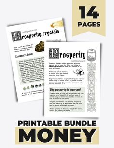 the printable bundle includes instructions for making money