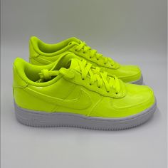 Nike Air Force 1 Lv8 Uv Women’s Shoes Color: Volt / White Size Is Already Converted From Youth To Women’s Nike Size Example: Youth Size 5 = Women’s Size 6.5 Brand New, With Original Box Same Or Next Day Shipping Guaranteed Check Out My Closet For Models Such As Adidas Swift Run U Path X Stan Smith Continental 80 X Plr Nike Neon Yellow Lace-up Sneakers, Neon Low-top Sneakers For Sports, Neon Yellow Low-top Sneakers With Cushioned Footbed, Neon Yellow Lace-up Sneakers For Light Sports, Nike Air Force 1 Synthetic For Light Sports, Sporty Nike Air Force 1 With Translucent Outsole, Nike Air Force 1 In Green Synthetic, Green Synthetic Nike Air Force 1, Nike Air Force 1 With Translucent Outsole