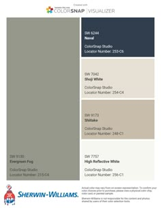 the color scheme for sherylin williams's new paint palette, which is available in