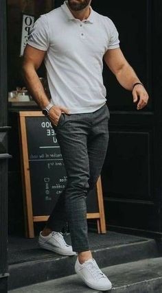 Polo Shirt Outfits, Man Outfit, Stylish Lifestyle, Vans Converse