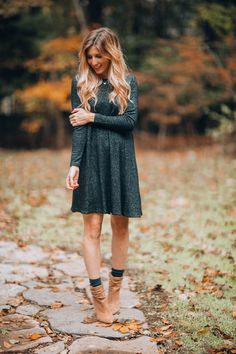 Dress With Booties Fall, Dress Boots Outfit, Outfit Ideas For Spring, Mom Uniform, Mom Wardrobe, Sweater Dress Outfit, Teen Girl Dresses, Fall Dress Outfit