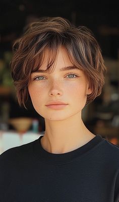 Fluffy Pixie Cut, Tousled Pixie, Hairstyles For Seniors, Chic Haircut, Layer Cut, Short Shag Hairstyles, Really Short Hair, Cute Short Haircuts, Haircut Short