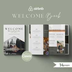 an open brochure with the words welcome to you on it and two pages in front