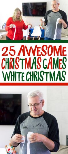 some people are making christmas games for the kids to play with their family and friends