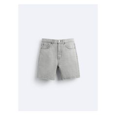 Regular fit shorts. Five pockets. Washed effect. Front zip and button closure. Shorts Mid Length, Mens Denim Shorts, Zara Shorts, Short En Jean, Zara Basic, T-shirt Polos, Trouser Jeans, Pocket Design, Linen Shirt