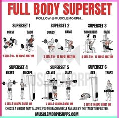 the full body superset workout poster