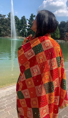 Multicolored Dupatta for women | Phulkari also called Indian Dupatta | Used as Dupatta Stole  Phulkari is traditional artwork of Embroidery indigenous to Punjab region of India. Punjabi women traditionally created it with hand over many days to gift/wear on occasions. This heritage of Punjab is preserved in our Phulkari Dupatta. Hope you have a glimpse of this rich heritage through our Dupattas.  Our feather-soft threads have the lustre that will add a distinct sparkle to your look. Be it your traditional outfit or a modern ensemble, a phulkari dupatta can never go wrong in adding its appeal to your elegance. These timeless pieces will always stay as your prized possessions.  Light Phulkari Dupatta for Women with Full Hand Work All Over It Premium Multi Color Phulkari Dupatta Chunni with M Multicolor Bollywood Traditional Wear For Puja, Bollywood Style Multicolor Traditional Wear For Puja, Multicolor Embroidered Dupatta With Motifs, Bohemian Multicolor Embroidered Fabric, Traditional Multicolor Bandhani Print Traditional Wear, Multicolor Bohemian Traditional Wear With Pallu, Bohemian Multicolor Traditional Wear With Pallu, Festive Multicolor Traditional Wear With Motifs, Multicolor Bandhani Print Traditional Wear For Puja