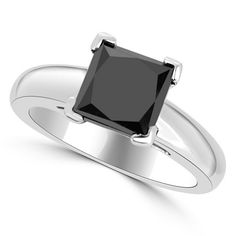 a black diamond ring on a white background