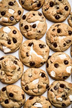 chocolate chip cookies with marshmallows and chocolate chips