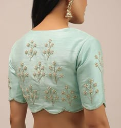 Zardosi Work Blouse, Embroidered Blouses, Maggam Blouse, Boutique Blouse, Blouse Works, Saree Ideas