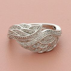 affinity sterling silver qvc pave diamond angel wings ring size 7 Pre-loved but in great condition - Weight - 5.3g Ring Size - 7 Width - 13mm Item ID - ABJ87501060 _gsrx_vers_1649 (GS 9.7.2 (1649)) Angel Wings Ring, Wings Ring, Diamond Angel, Angel Wing Ring, Infinity Band, Ring Size 7, Pave Diamonds, Angel Wings, Rings Statement