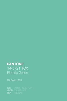 pantone's electric green paint color is shown