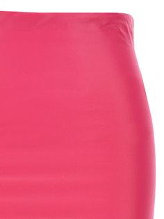 Wet effect lycra mini skirt with logo embroidery. Composition: 82% polyamide, 18% elastane Pink Stretch Elastane Skirt, Summer Mini Elastane Skirt, Stretch Elastane Mini Skirt With Lining, Stretch Elastane Lined Mini Skirt, Solid Elastane Mini Skirt For Night Out, Stretch Mini Skort In Elastane, Elastane Mini Skirt For Night Out, Stretch Elastane Mini Skort, Stretch Mini Skort