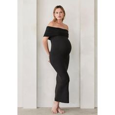 I Ordered In My Third Trimester, And Then The Baby Came Before I Could Wear It! New With Tags -- Never Worn! Size: M (Will Fit If You Were A Medium Pre-Pregnancy) Color: Black Style: The Bianca Dress - Off The Shoulder Chic Fitted Maternity Maxi Dress, Fitted Maxi Dress For Maternity, Fitted Maxi Length Jumpsuit For Date Night, Fitted Maternity Maxi Dress, Fitted Maternity Evening Dress For Summer, Black Fitted Jumpsuit With Maxi Length, Fitted Maternity Dress For Summer Evening, Fitted Maternity Dress For Summer Date Night, Black Maternity Dress For Spring