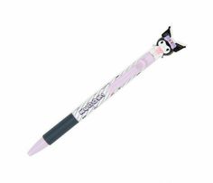 a pen with an image of a cat on the top and writing on the bottom