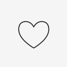 the outline of a heart is shown in black on a white background, and it appears to be drawn by hand