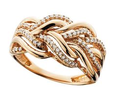 a gold ring with diamonds on it