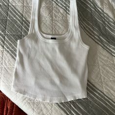 Size Small, Never Worn White Basic Tank Top For Day Out, Basic White Tank Top For Day Out, White Scoop Neck Tank Top Casual, Navy Tank Top, Old Navy Tank Tops, Old Navy Tops, Navy Tops, Navy White, White Tops