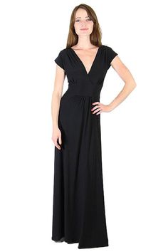 Black Cleopatra Dress Classic V-neck Dress With Fitted Waist, Elegant V-neck Dress With Fitted Waist, Elegant V-neck Dress For Dinner, Fitted V-neck Midi Dress With Pleated Back, Elegant Formal V-neck Dress With Pleated Bodice, Elegant Ruched Maxi V-neck Dress, Chic Fitted Maxi Length V-neck Dress, Chic Fitted V-neck Dress For Dinner, Elegant Ruched V-neck Evening Dress