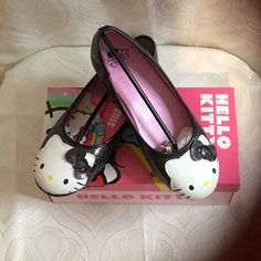 Cute Hello Kitty Girl Shoes Hello Kitty Shoes Women, Red Hello Kitty Shoes, Hello Kitty Shoes For Kids, Hello Kitty Platforms, Hello Kitty Heels Dolls Kill, Hello Kitty Shoes, Cute Flats, Funky Shoes, Crazy Outfits