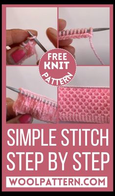 the step by step instructions to crochet an easy and simple stitching pattern