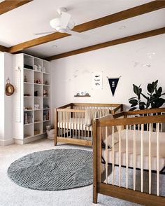 17 Gorgeous gender Neutral Twin Nursery Ideas - Bjarni Baby Baby Boy Themes, Stylish Nursery