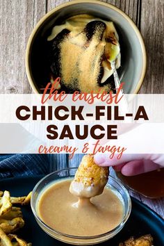 chicken - fil - a sauce in a bowl with dipping sauce on the side