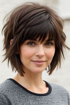 Back View Of Short Shag Haircut, Modern Shag Haircuts Short, Short Shag With Bangs, Beautiful Short Hair, Shag Mullet, Nice Hairstyles, Funky Hair, Choppy Haircuts, Short Shag Haircuts