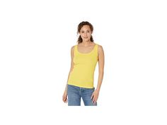 LAUREN Ralph Lauren Cotton-Blend Tank Top - Women's Sleeveless : Yellow Lily : Get ready for the weekend in this laid-back LAUREN Ralph Lauren Cotton-Blend Tank Top. Sleeveless shirt in a fitted silhouette. Ribbed stretch cotton-fabrication. Scoop neckline. Straight hemline. Pull-on design. 94% cotton, 6% elastane. Machine wash cold and tumble dry low. Imported. Measurements: Length: 24 in Product measurements were taken using size SM. Please note that measurements may vary by size. Spring Basic Cotton Tank Top, Basic Cotton Tank Top For Spring, Basic Stretch Cotton Tank Top, Cotton Scoop Neck Tank Top For Spring, Stretch Cotton Tank Top, Trendy Stretch Cotton Tank Top, Stretch Cotton Tank Top With Scoop Neck, Casual Solid Color Cotton Camisole, Fitted Silhouette