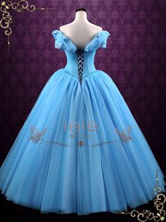 "Cinderella" is our latest creation based on the movie Cinderella 2015. You will feel like an enchanted princess in this magical ball gown, the sparkly tulle and crystal rhinestones sprinkled over the skirt will shine and glitter under lights. Can also be made in white for debutante balls and weddings. Working Time: 8-10 weeks Rush Order please inquire prior to order. Custom Designs We specialize in custom design services.If there's a dress you like and it's not on our website,you're more than w Halter Lace Wedding Dress, Convertible Wedding Dresses, Strapless Lace Wedding Dress, Enchanted Princess, Cinderella Blue, Blue Ball Gown, Cinderella 2015, Wedding Dress Types, Blue Ball Gowns