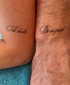 Wedding Matching Tattoos, Anniversary Matching Tattoos, Tattoo Ideas For Spouse, Bride And Groom Tattoos, Tattoo Ideas For Bf And Gf, Tattoo Ideas Female For Boyfriend, Edgy Couple Tattoos, Bf Gf Tattoos Couples, Spouse Name Tattoos