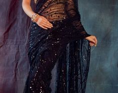 Kiara Advani Looks Elegant in A Black Organza Saree - Etsy