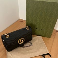 Gucci Gg Marmont Small Shoulder Bag (Brass & Black) Open Box Never Used. Reason For Selling Is Life Got Busy (Kids) So Will Not Be Using It. Authentic With Proof Of Purchase If You Are A Serious Buyer Just Ask Me. Serious Inquiries Only Please!! No Trades. Reasonable Offers Accepted Low Ball Offers Will Be Ignoredif This Is Not In Your Price Range You Might Want To Adjust Your Filters In The Search Bar To The “Preloved/Used” Selection Of Handbags On Poshmark, Again These Are Brand New If You Ask Gold Gucci Bag With Original Box, Gucci Black Bag As Gift, Black Gucci Bag As Gift, Luxury Gucci Shoulder Bag With Original Box, Gg Marmont Small Shoulder Bag, Gucci Outlet, Mini Hand Bag, Gucci Mini, Teal Leather