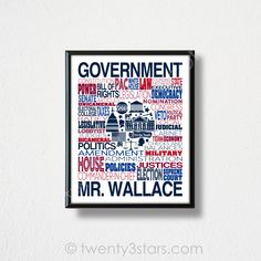 a framed poster with the words government in different languages