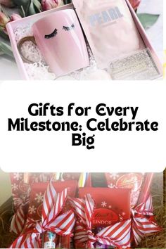 gifts for every mittenstone celebrate big with pink flowers and candy in the background