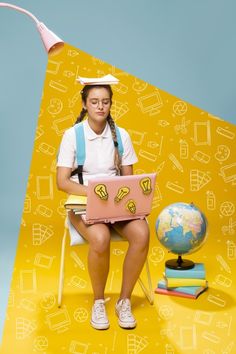 Graduation Pic, Creative Shot, Student Girl, School Photos, Creative Posters, Creative Ads, Ads Creative