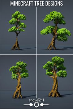 four different views of the same tree