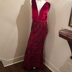 Perfect Condition. Never Worn. Still Has Tag. Deep Red, Not Quite Burgundy. Maybe A Very Pretty Maroon. Colorful Dresses Formal, Deep Red, Red Formal Dress, Size 12, Red Dress, Prom, Prom Dresses, Formal Dresses, Womens Dresses