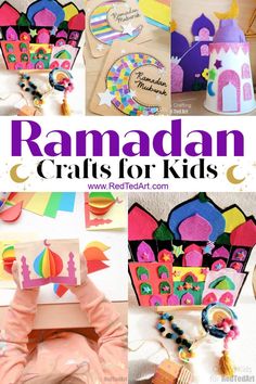 this is a collage of crafts for kids to make