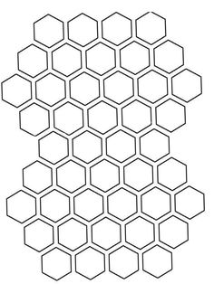 the hexagonal pattern is shown in black and white