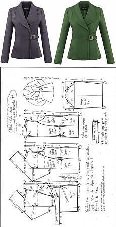 an image of a women's jacket and sewing pattern