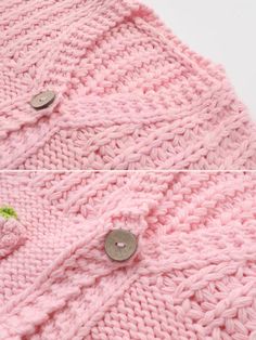 Stay warm and stylish this winter with our Shira Strawberry Knit Cardigan in Pink! This chunky knit cardigan features adorable strawberry pocket details and a relaxed, cropped fit. Stand out with the large button closure and easily layer it over your outfits for a cozy and cute look. Part of our Good Girl Things Winter Collection. Details: Shira Strawberry Knit Cardigan in Pink Color: Pink with strawberry pocket details Chunky knit for warmth and style Cropped length with a relaxed fit Large but Cozy Pink Sweater With Pockets, Cute Chunky Knit Outerwear For Winter, Cute Knitted Cotton Cardigan, Cute Chunky Knit Cardigan, Strawberry Knit, Ruffle Skirts, Floral Sandals, Girls Heels, Girl Things